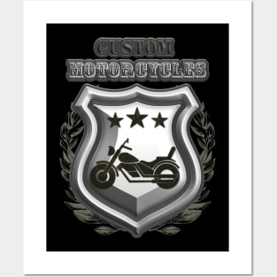 Custom Motorcycles Motorbike Biker Posters and Art